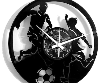 Reloj de vinilo de Wall Sports Ball Soccer Soccer