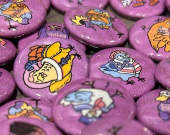 Birds in Clothes Blindbags - Three 1" Buttons