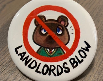 Landlords Blow - 2.25" Animal Crossing fan art button