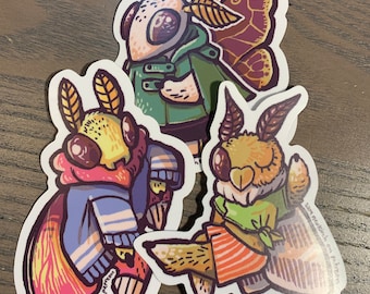 Fashion Moths - 3" Vinyl Stickers
