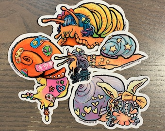 Decora Snails - 3" Vinyl Stickers