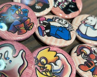 1.25" Undertale Buttons