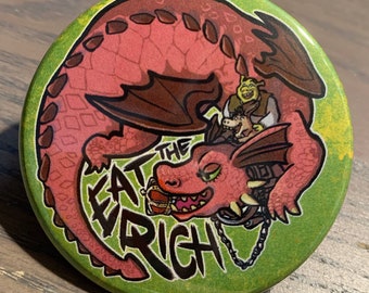 Eat the Rich - Shrek Fan Art Button