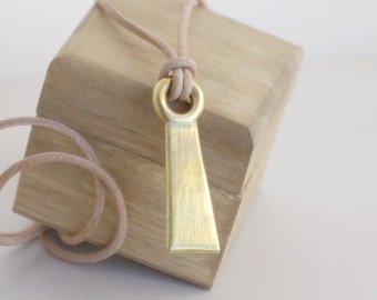 Brass trapeze pendant