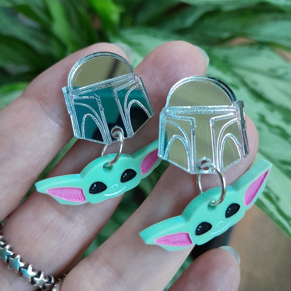 A Clan Of Two - Handmade Acrylic Earrings.