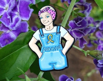 Survivor - pink breast cancer pin