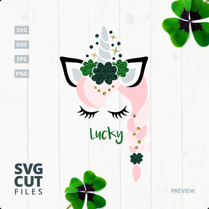 Download St. Patrick's Day Lucky Unicorn SVG Cut File Unicorn svg ...