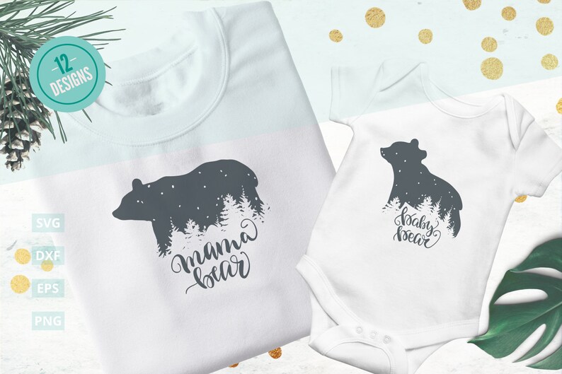 Download Bear Family Bundle SVG Cut Files mama bear papa bear ...