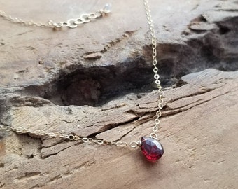 Real Garnet Necklace, Garnet Jewelry Set, January Birthstone, Gemstone Jewelry Set, January Birthday Gift, Red Gemstone Jewelry Set,