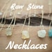 Raw Stone Necklace, Natural Stone Necklace, Raw Crystal Necklace, Clear Quartz Necklace, Lapis Lazuli Necklace, Rose Quartz Necklace, 