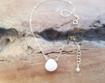 Collana opale rosa reale, collana opale genuina, collana opale delicata, set di gioielli opali, collana di pietra di nascita di ottobre, regalo di compleanno di ottobre