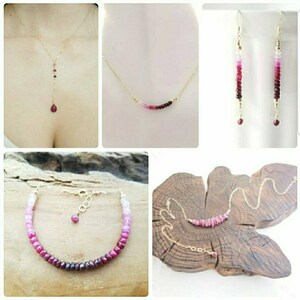 Collar De Esmeralda Y, Collar de Esmeralda Y de Ombre, Conjunto de Joyas de Boda, Conjunto de Joyas de Novia, Collar de Esmeralda Sombreada, Collar de Esmeralda de Plata imagen 9