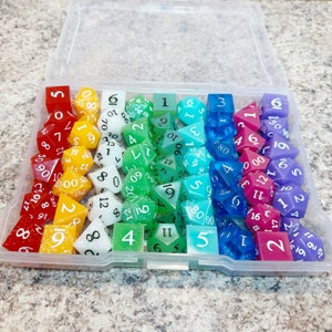 Handmade Resin DnD Dice Set: Sharp Edge Polyhedral Dice