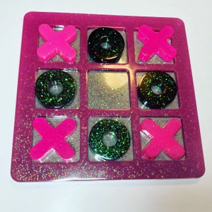 Customizable Resin Tic Tac Toe Game: Family Board Game