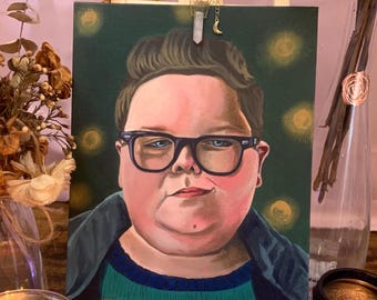 Original Art Derek "Delightful Derek" Turnbow from Stranger Things - Acrylic Portrait Study of Jake Connelly