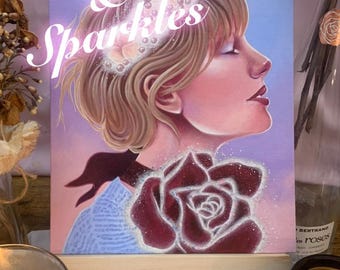 Lover Era - Original Taylor Swift Fan Art with Glitter Embellishing