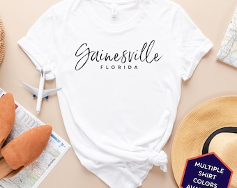 Gainesville Florida Custom T-Shirt | Gainesville FL Travel Tee Shirt | Florida Vacation Souvenir Tshirt | Personalized Gifts