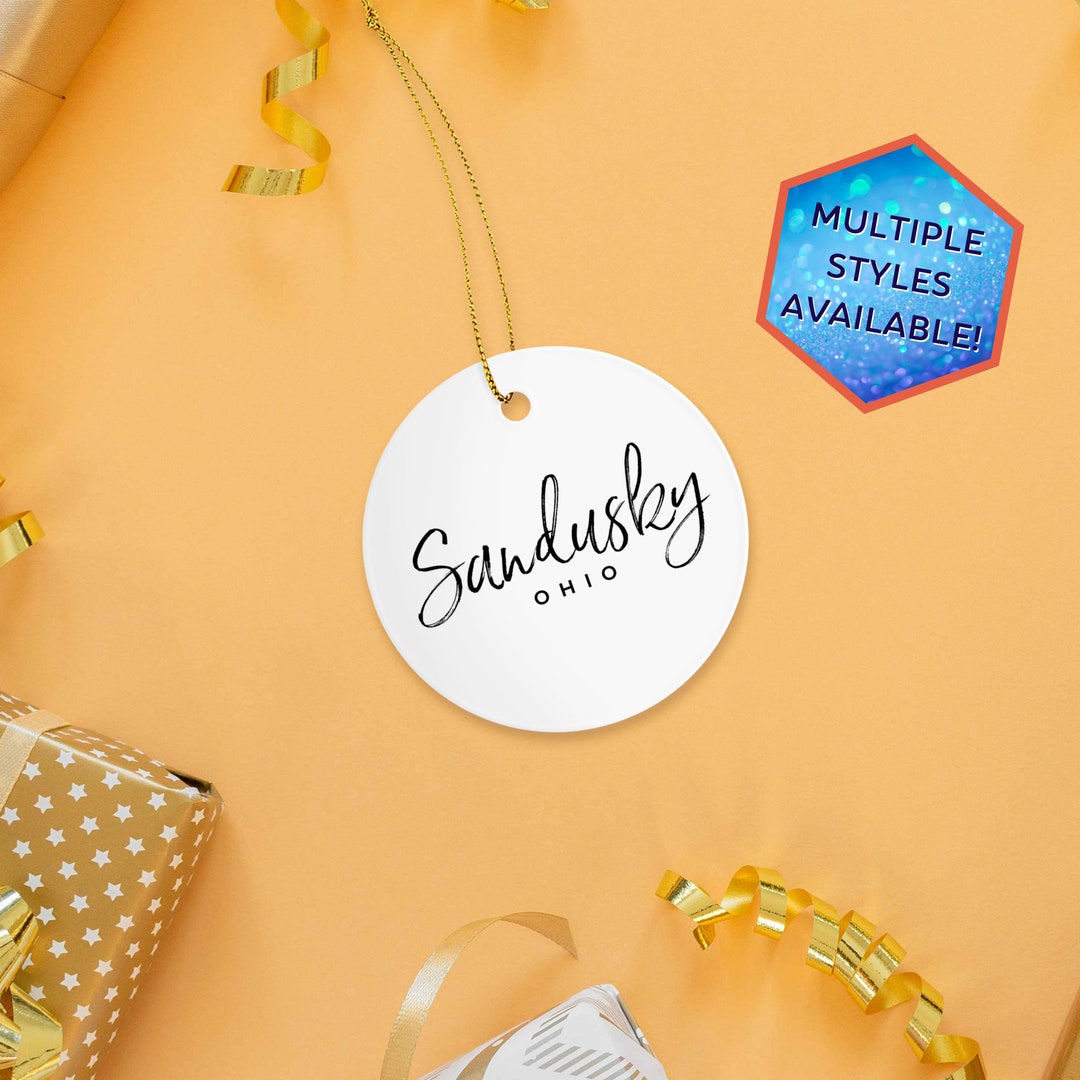 Sandusky Ohio Custom Christmas Ornament Personalized Sandusky OH