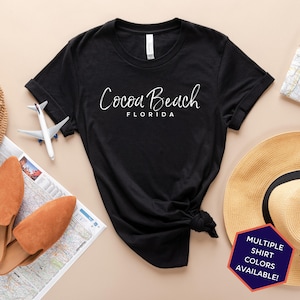 Cocoa Beach Florida Custom T-Shirt | Cocoa Beach FL Travel Tee Shirt | Florida Vacation Souvenir Tshirt | Personalized Gifts