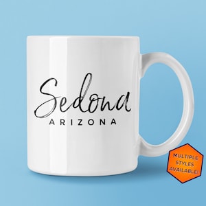 Sedona Arizona Custom Coffee Mug | Personalized Sedona AZ Souvenir | Travel Gift | Choose from White, Black, Two-Tone