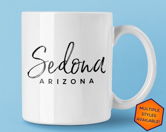 Sedona Arizona Custom Coffee Mug | Personalized Sedona AZ Souvenir | Travel Gift | Choose from White, Black, Two-Tone