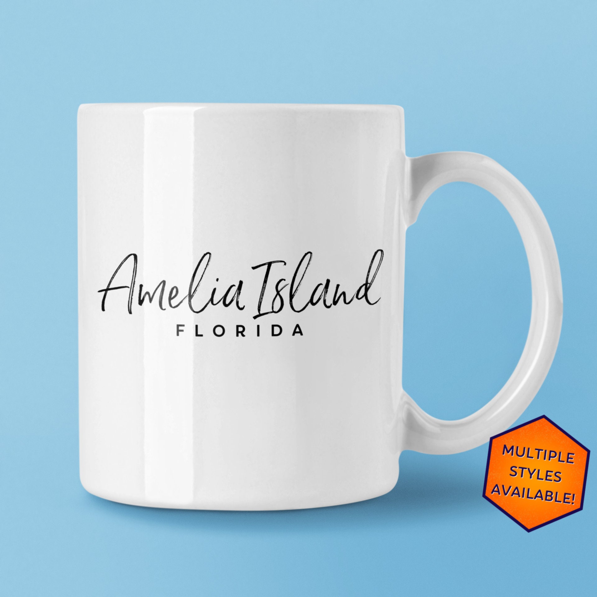 Amelia Island Florida Custom Coffee Mug | Personalized Amelia Island FL  Souvenir | Travel Gift | Choose From White, Black, Two-tone - Etsy