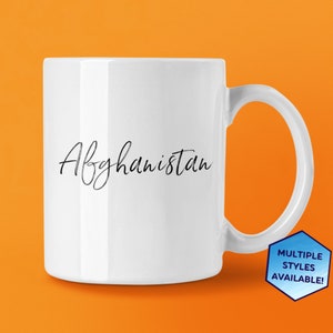 Afghanistan Custom Coffee Mug | Personalized Afghanistan Asia Souvenir | Vacation Travel Gifts | Choose from White, Black, Two-Tone