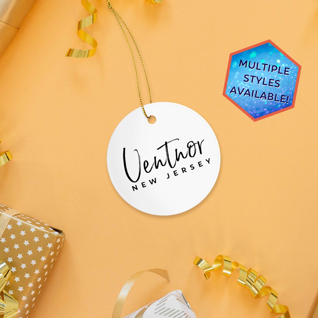 Ventnor New Jersey Custom Christmas Ornament Personalized Ventnor NJ