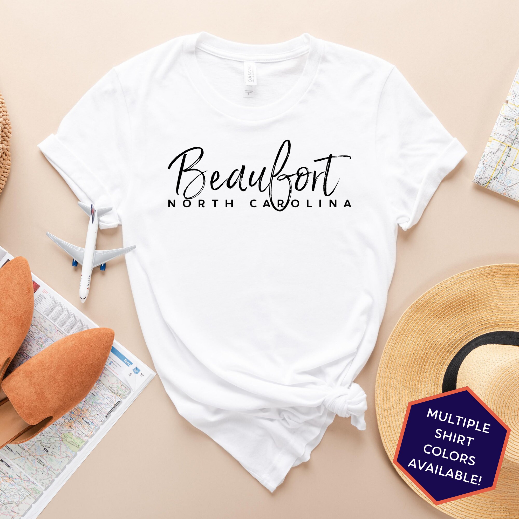 Beaufort North Carolina Custom T-Shirt | Beaufort NC Travel Tee Shirt | North Carolina Vacation Souvenir Tshirt | Personalized Gifts