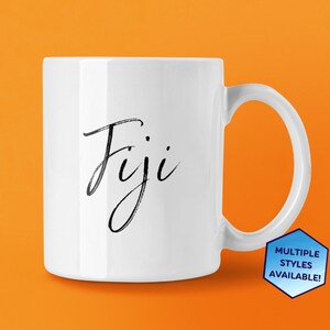 Fiji Custom Coffee Mug | Personalized Fiji Oceania Souvenir | Vacation Travel Gifts | Choose from White, Black, Two-Tone