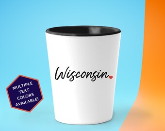 Wisconsin Badger State Elements Shot Glass By World By Shotglass