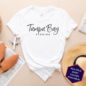 Tampa Bay Florida Custom T-Shirt | Tampa Bay FL Travel Tee Shirt | Florida Vacation Souvenir Tshirt | Personalized Gifts