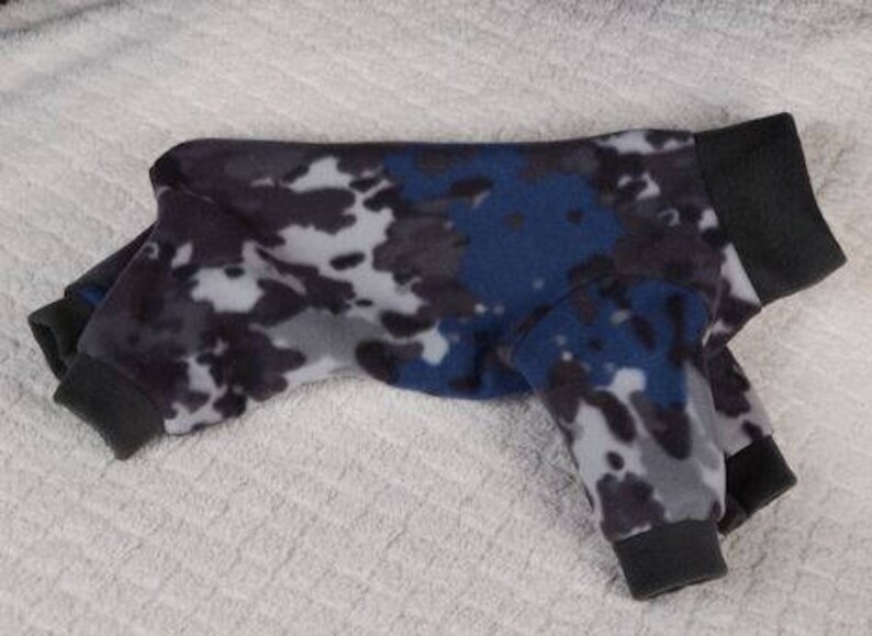 Gray Camo Blizzard Fleece Dog Outfit- Med M