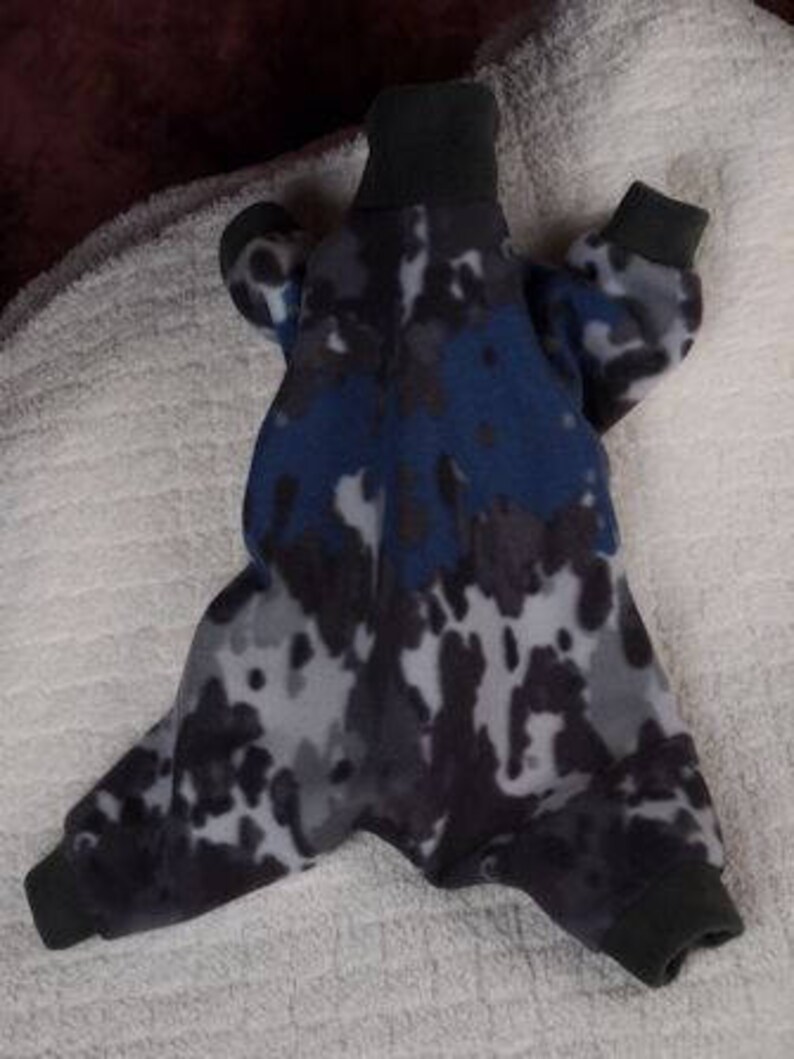 Gray Camo Blizzard Fleece Dog Outfit- Med M