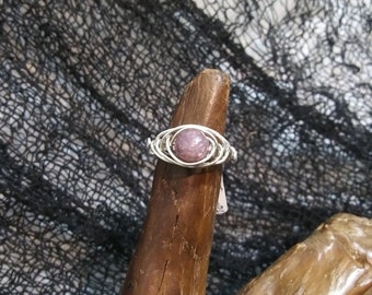 Charged Lavender Tourmaline & Argentium Silver Ring