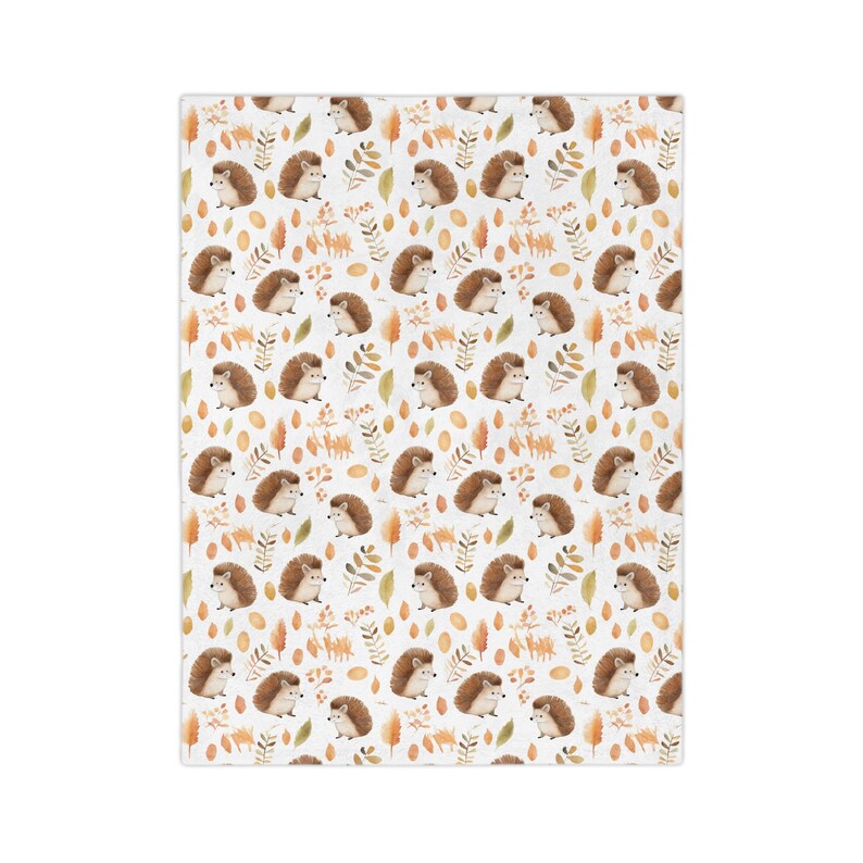 Cute Hedgehog Design, Snuggly Fall Winter Throw, Gift for Animal Lovers