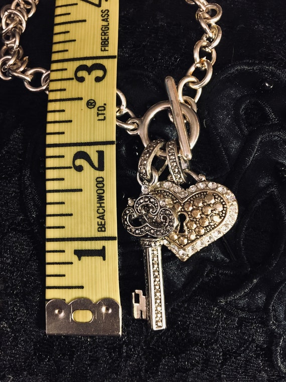HEART & KEY CHARM Necklace, Key to My Heart Toggl… - image 8