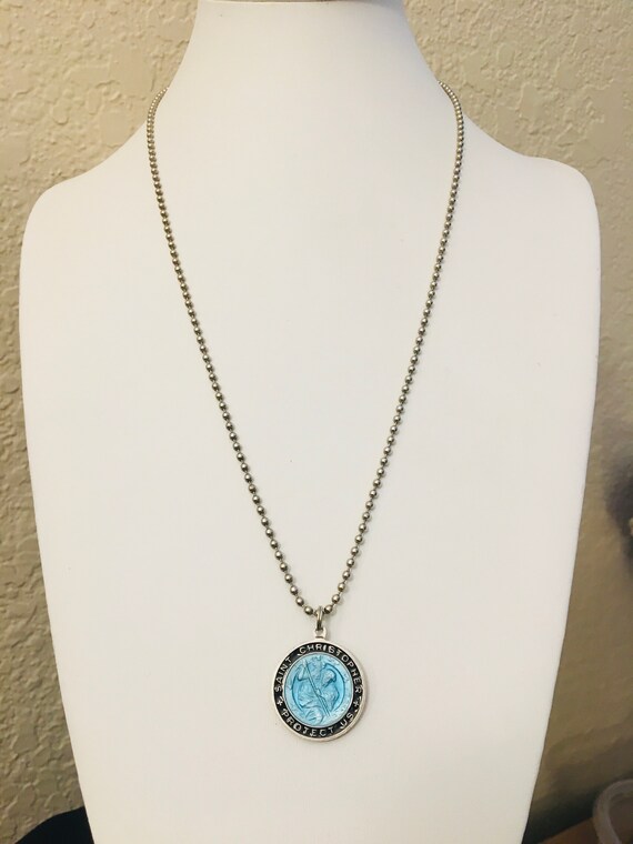 Beach Saint Small St. Christopher Necklace Medal - Penny Size Surf Necklace  -New | eBay