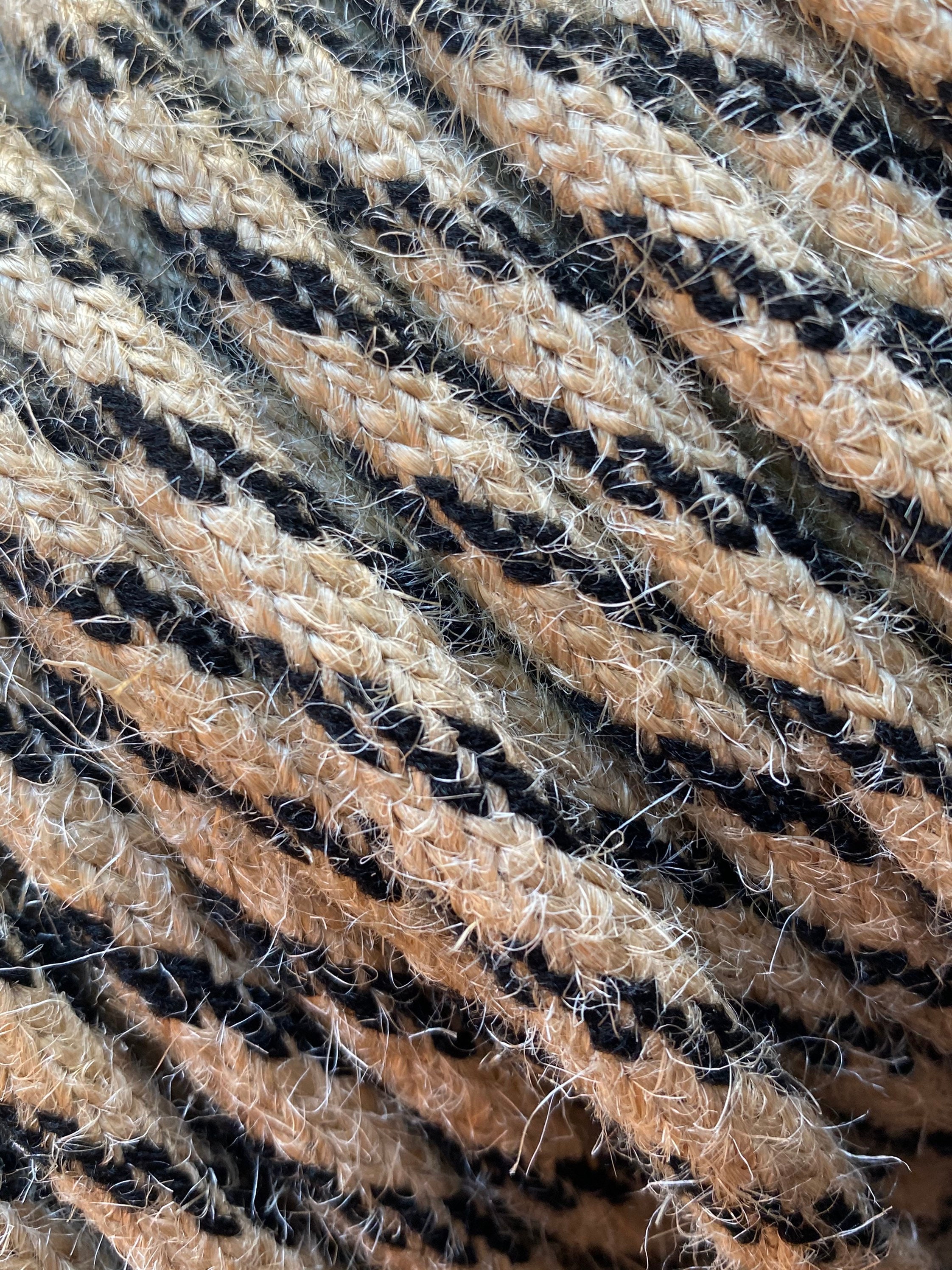 Black Bicolor Jute Rope Cable - Etsy Sweden