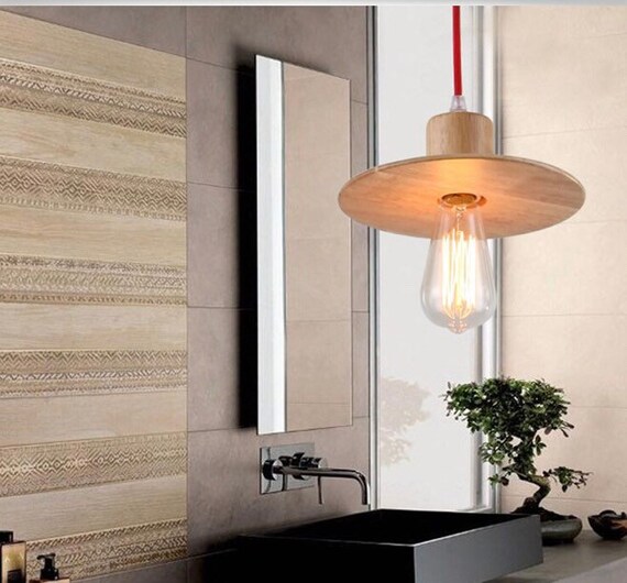 Wood Strip Ceiling Lamp