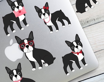 Boston Terrier LOVE Stickers 6 different choices for your laptop, water bottle or journal