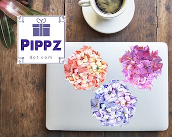 Large Hydrangea Stickers set of 3