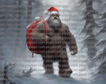 Digital Artwork - Bigfoot Santa Clause