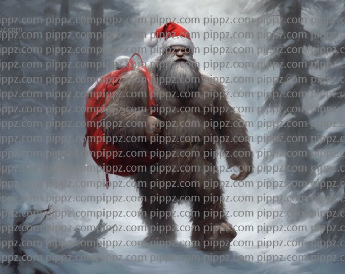 Digital Artwork - Bigfoot Santa Clause