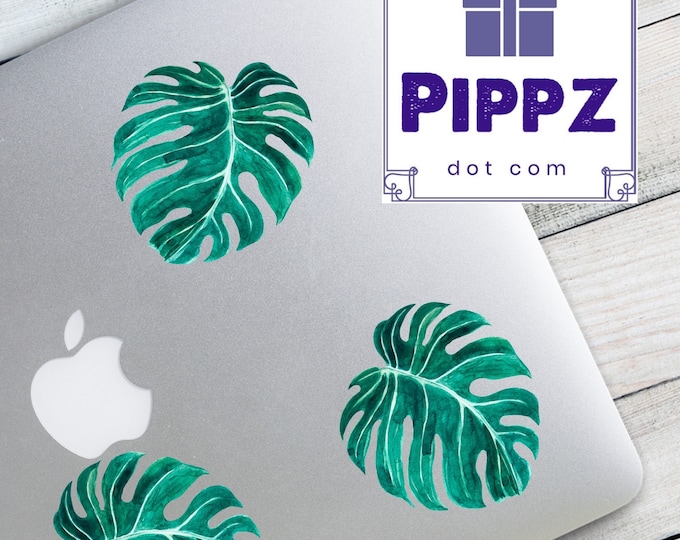Large Leaf Stickers set of 3