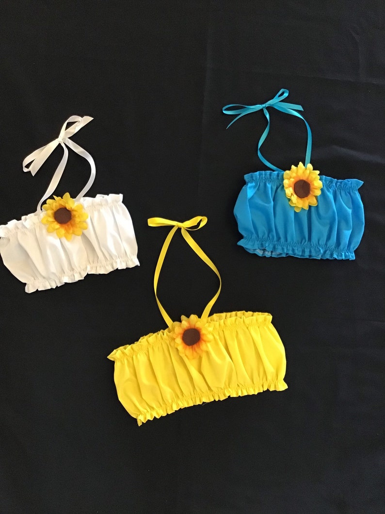 Easter Outfit Sunflower baby Top Daisies Crop Top ONLY All Sizes Little Miss Sunshine