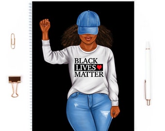 African American Spiral Notebook|Notebook|African American Notebook|Afro Notebook|Black Lives Matter