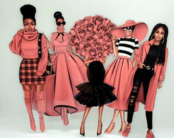 African American Fashion Bookmarks | Black Girl Magic Set