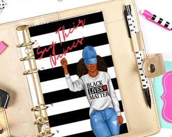 Planificador afroamericano / Planificador personal A5 A6, feliz