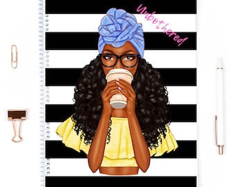 African American Spiral Notebook|Notebook|African American Notebook|Afro Notebook